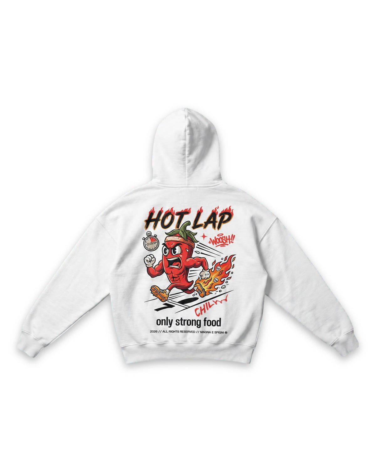 Hot Lap — Felpa Bianca, retro