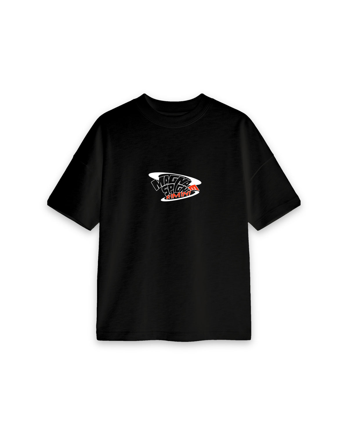 Limited Rimini Edition — T-shirt Oversize Nera, fronte