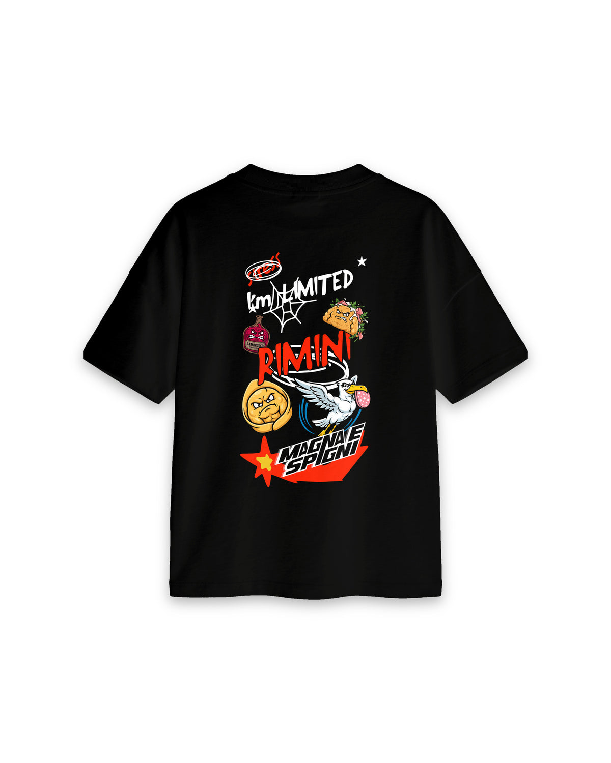 Limited Rimini Edition — T-shirt Oversize Nera, retro