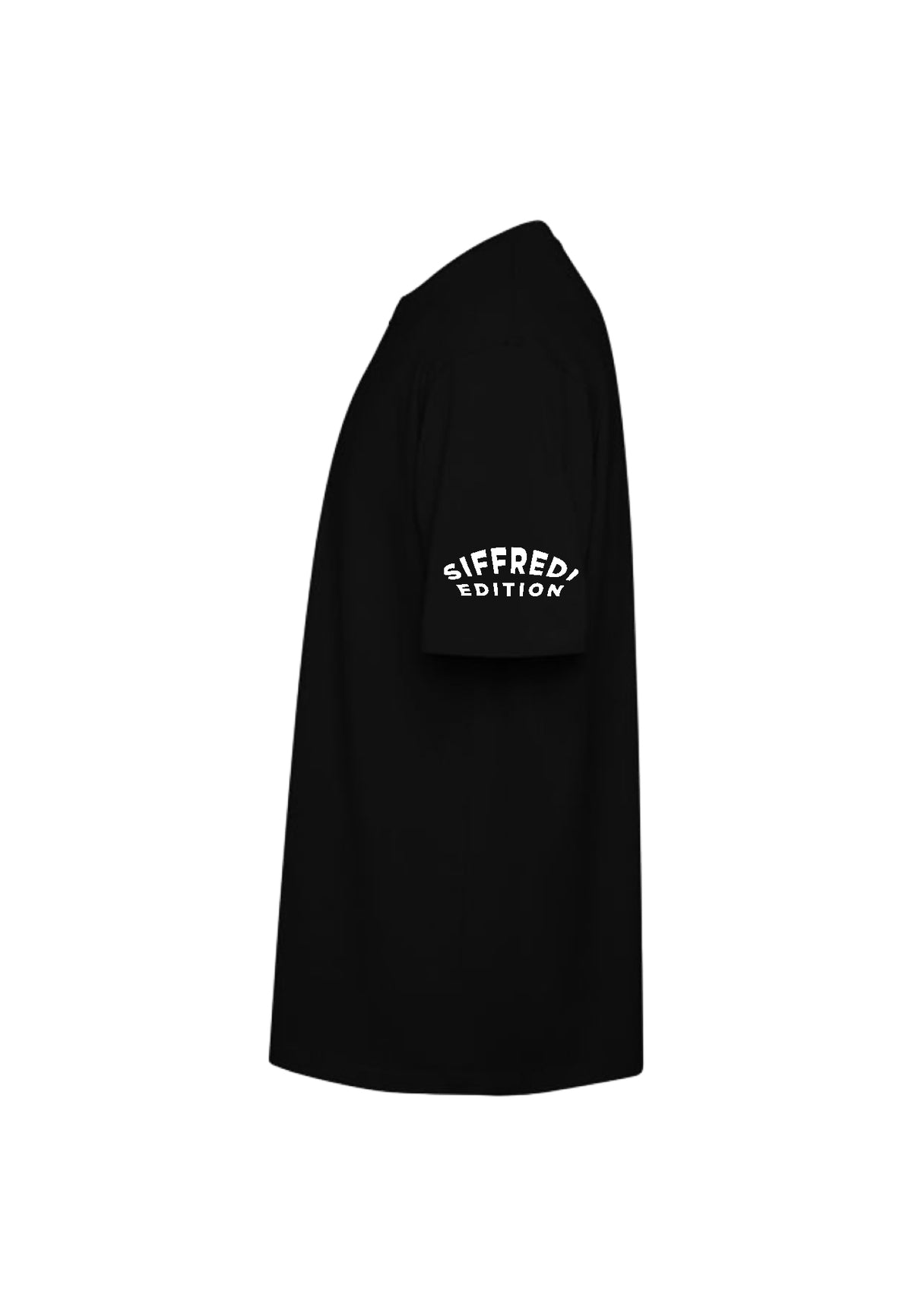 Ognuno a modo suo — T-shirt Oversize Nera, dettaglio della manica