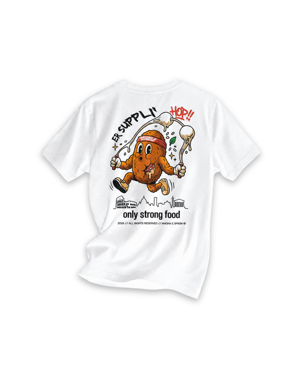 Er Supplì — T-shirt Bianca, retro