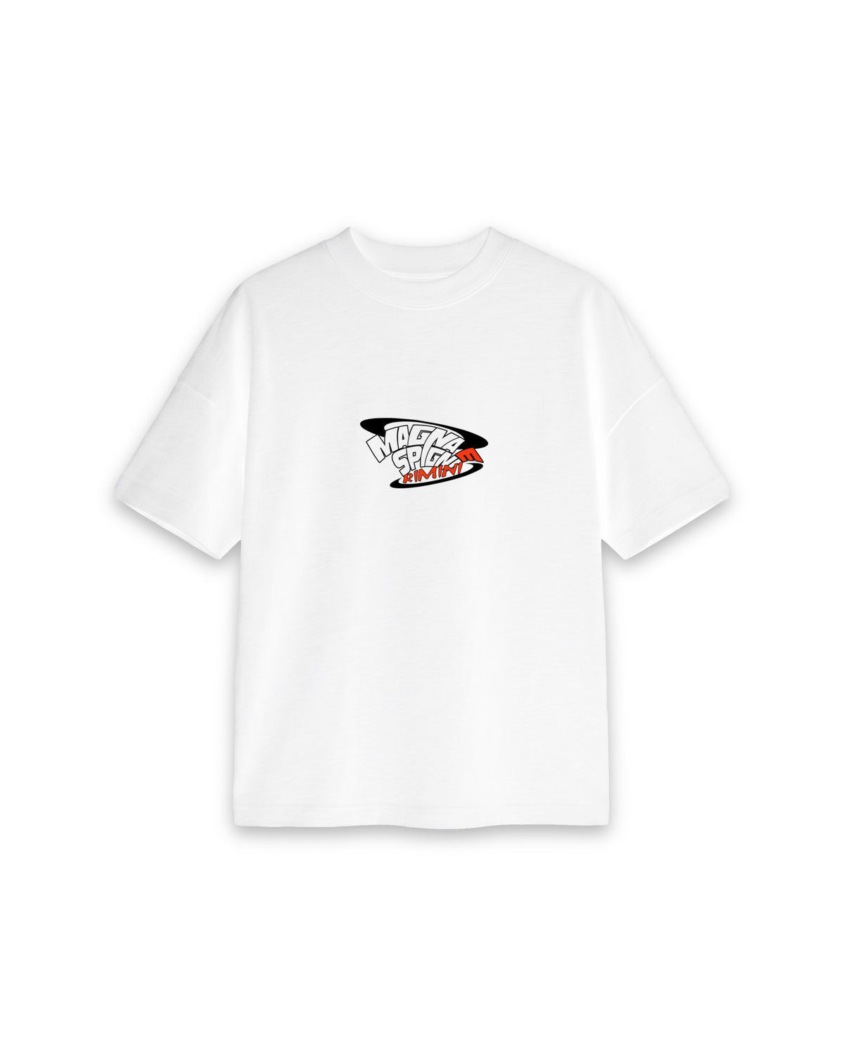 Limited Rimini Edition — T-shirt Oversize Bianca, fronte